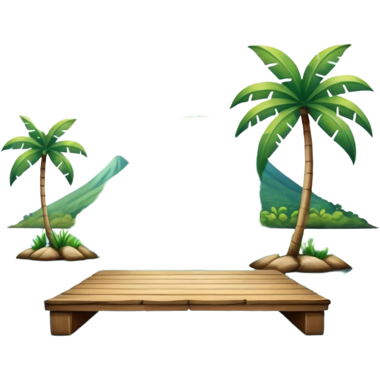 lagoon with dock emoji