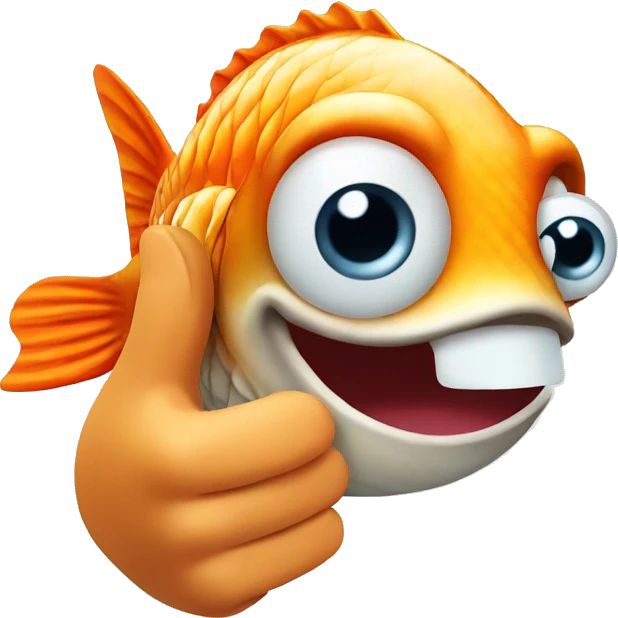 fish is making a thumb up emoji