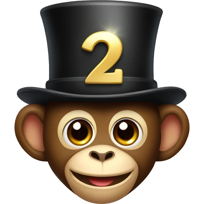 Monkey with top hat emoji