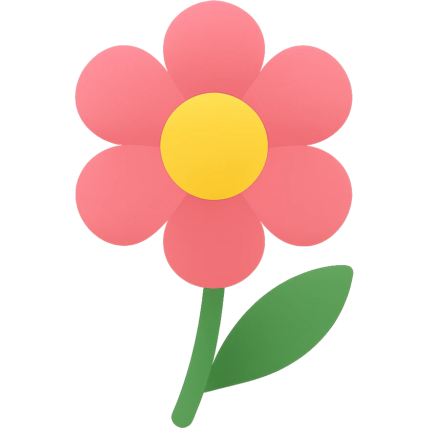 a flower emoji in color style emoji