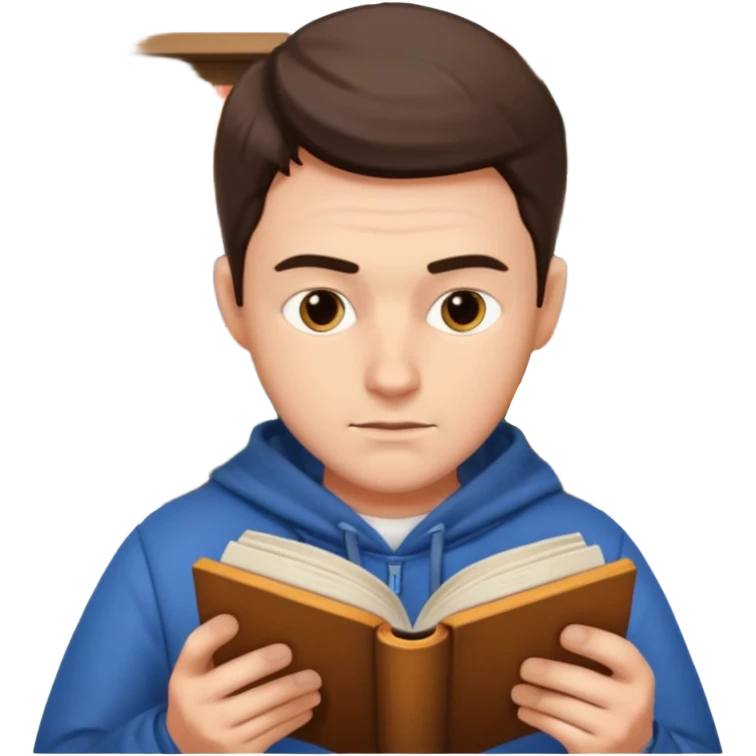 man reading books emoji