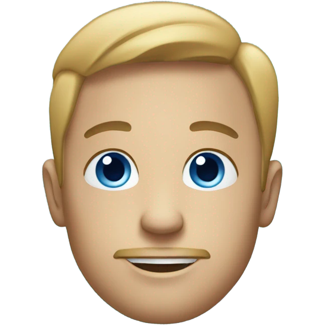 IPhone  with a face with a blue screen emoji