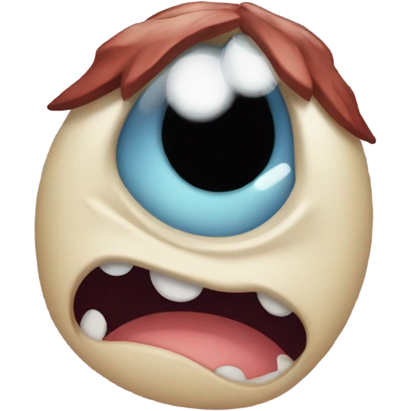 a one eye monster crying emoji