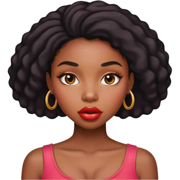 I black girl with big lips emoji