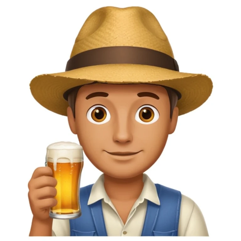 man and beer emoji