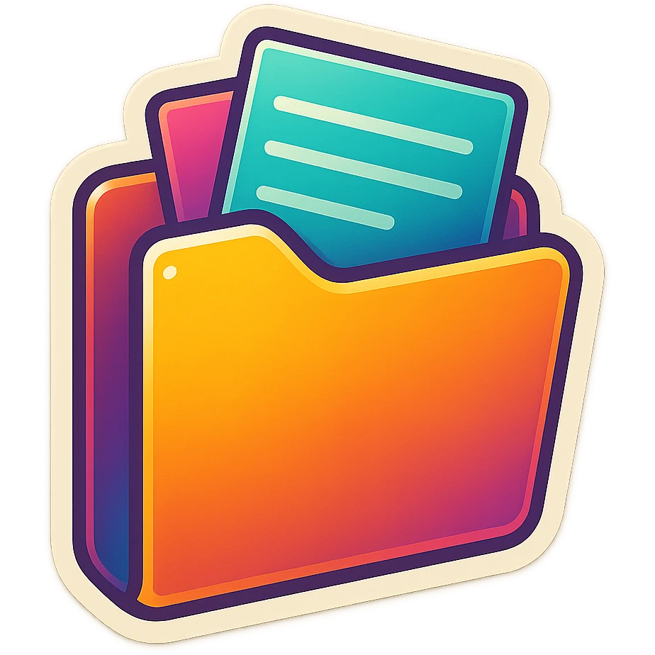 folder with visible documents inside emoji