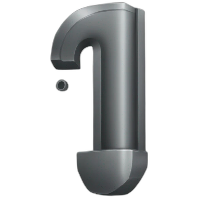 exclamation mark in the form of an iron emoji