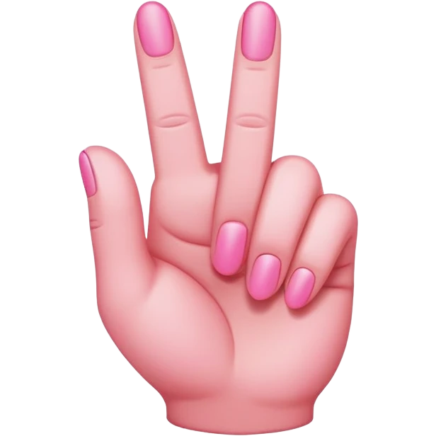 Pink middle finger emoji