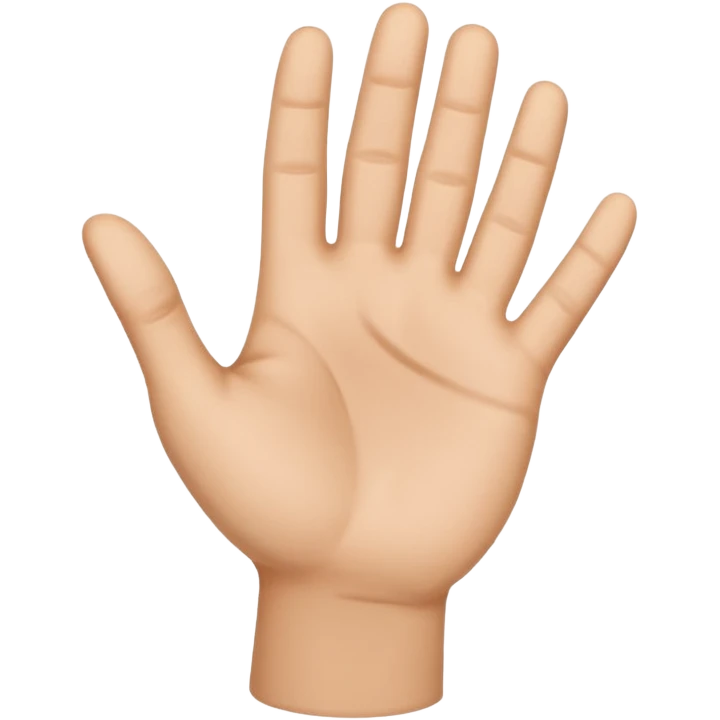 Makes the hand lower and facing upwards  emoji