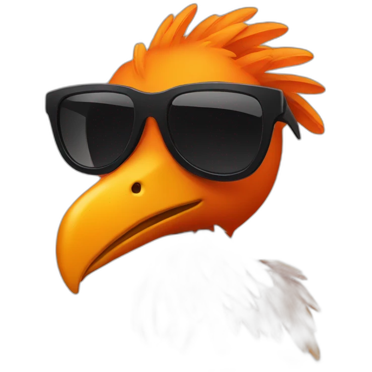 orange phenix with black sunglasses emoji