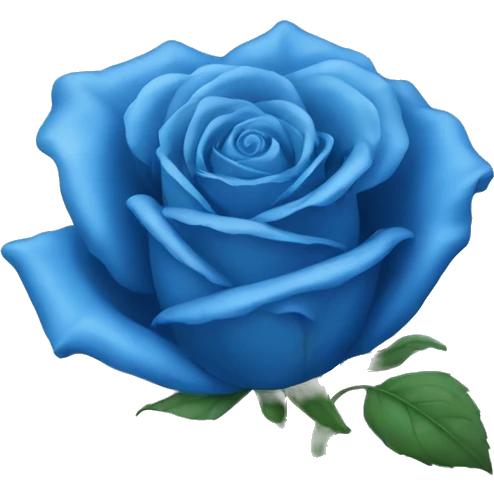 Blue rose emoji