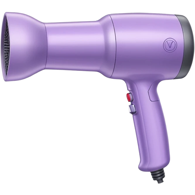Dyson hair dryer in pastel lilac emoji