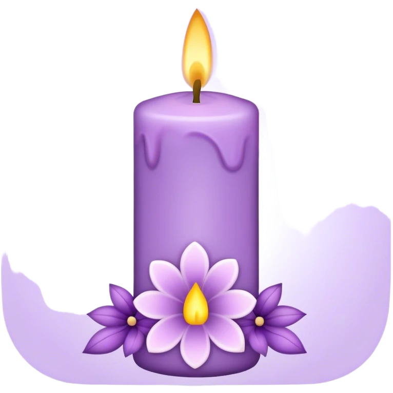  Light purple bath and body works  floral  design candle emoji