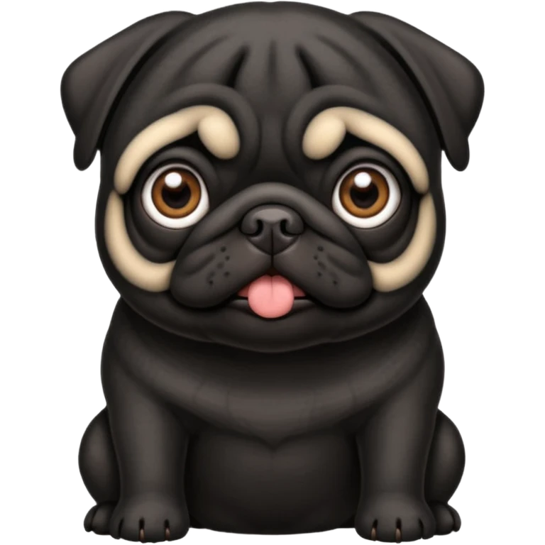 Black pug emoji