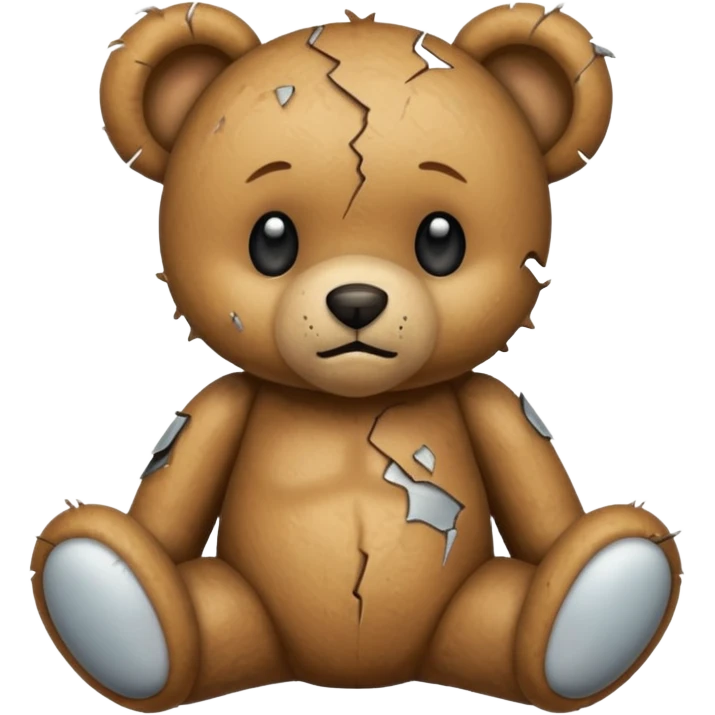 Baby teddy bear being abused emoji