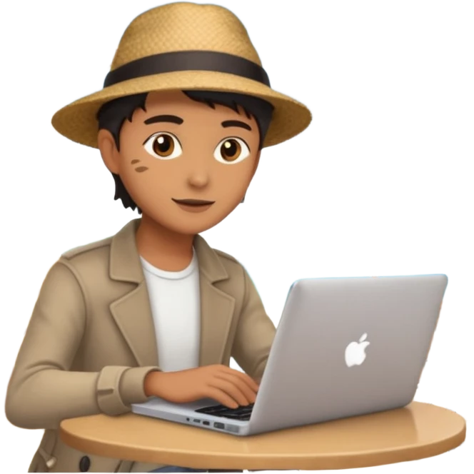 digital nomads laptop cafe emoji