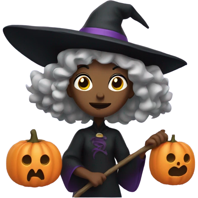 Witch with a podcast emoji