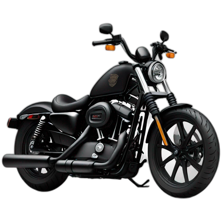 Harley Davidson iron 883 black emoji