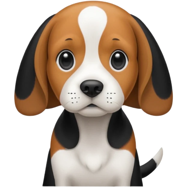 black and white beagle emoji