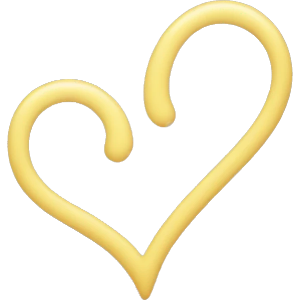 Pale yellow heart emoji