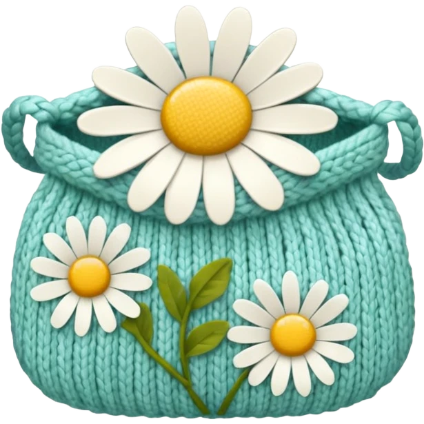 flower daisy Knitted Bag emoji