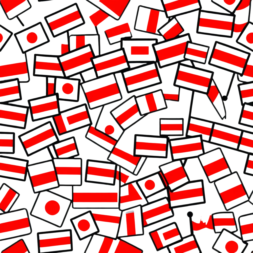 Denmark and Japan flag fusion emoji