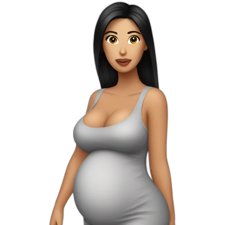 kim k pregnent emoji