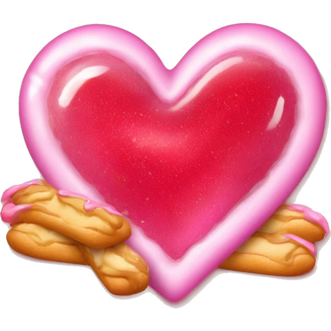 Un coeur rouge avec des eclairs rose autour  emoji