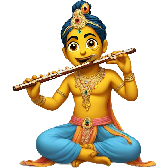 krishna with flute emoji