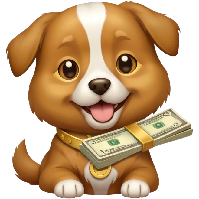 dog with money emoji