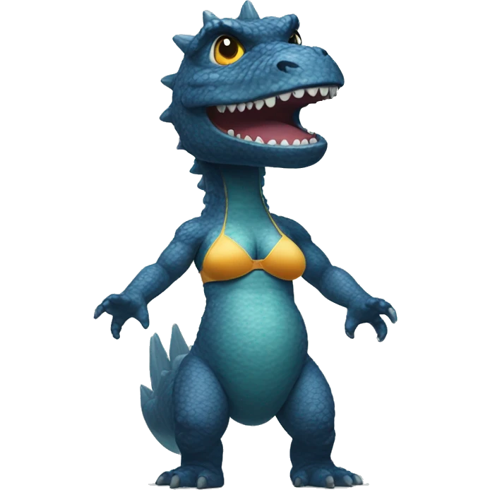 Godzilla wearing a bikini  emoji