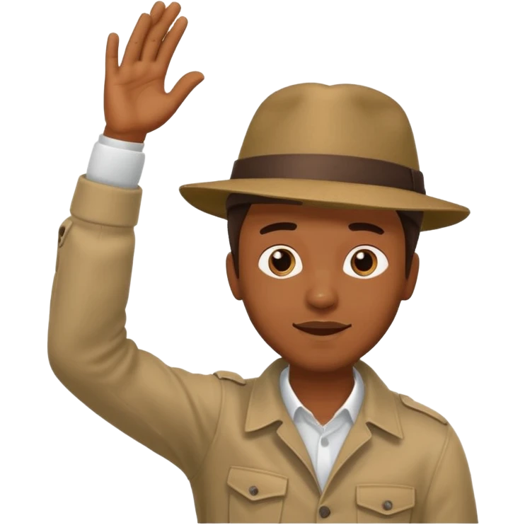 Un señor haciendo el dab emoji
