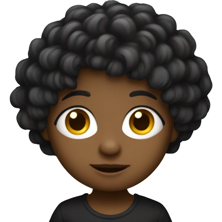 Un bébé ovni a cheveux noir  emoji