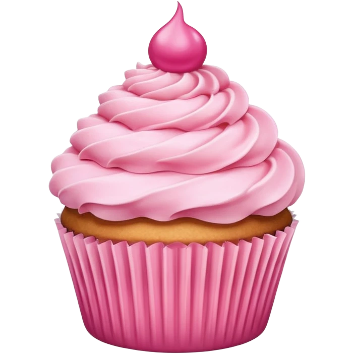 Cupcake with pink icing emoji