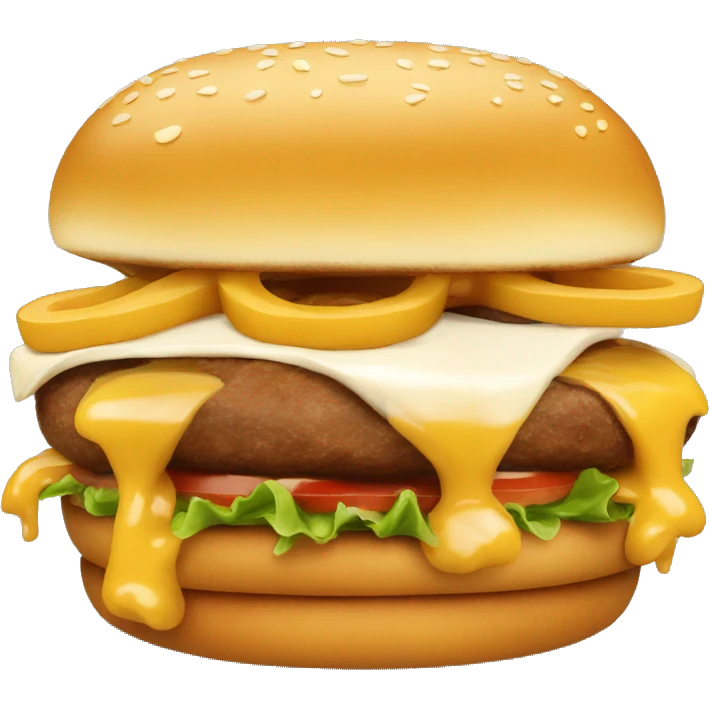 Poutine qui mange un burger emoji