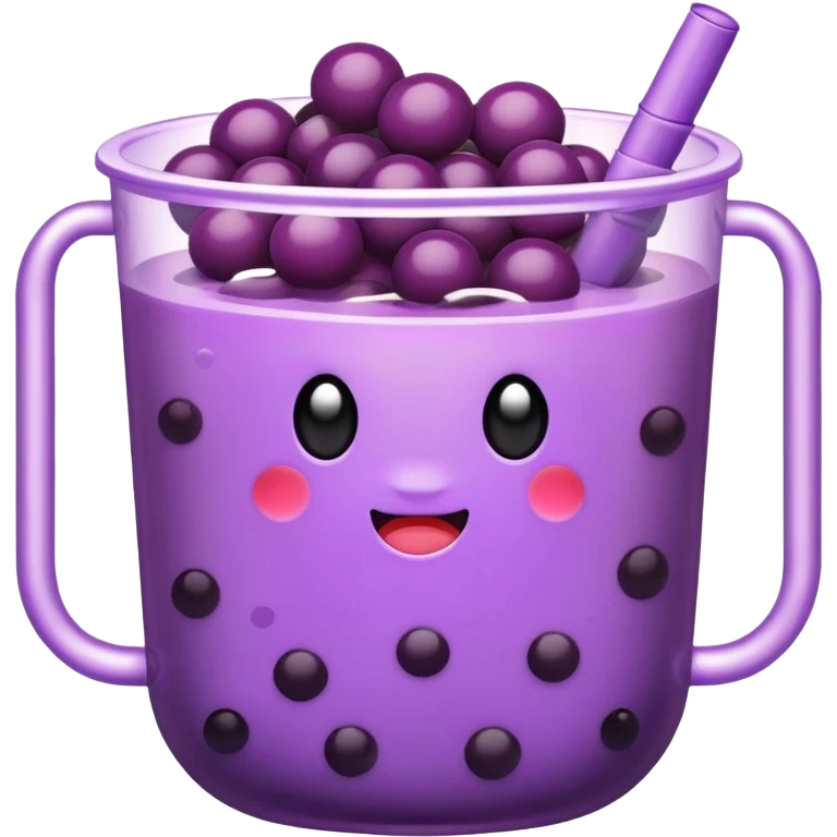 Purple boba emoji