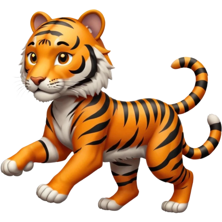 High resolution of a runnig tigar emoji