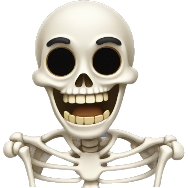 skeleton laughing hysterically emoji