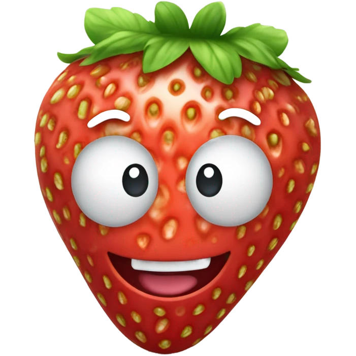 laughing strawberry  emoji