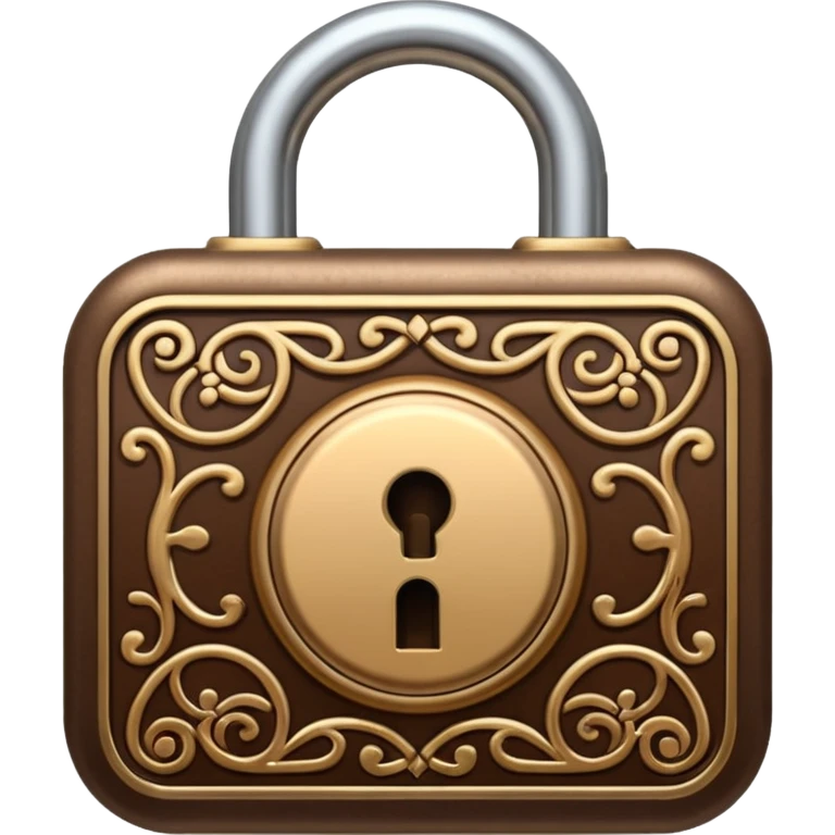 Lock with a brown emoji