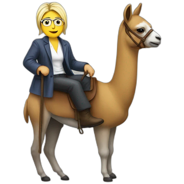 Lepen sur un lama emoji