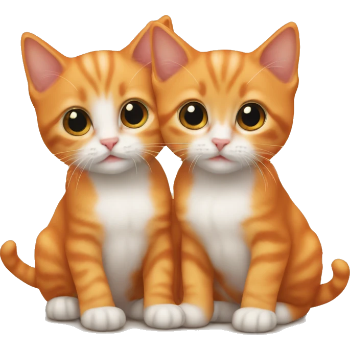 orange twin baby kittys emoji