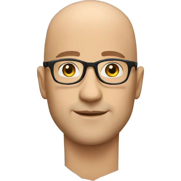 bald man glasses emoji