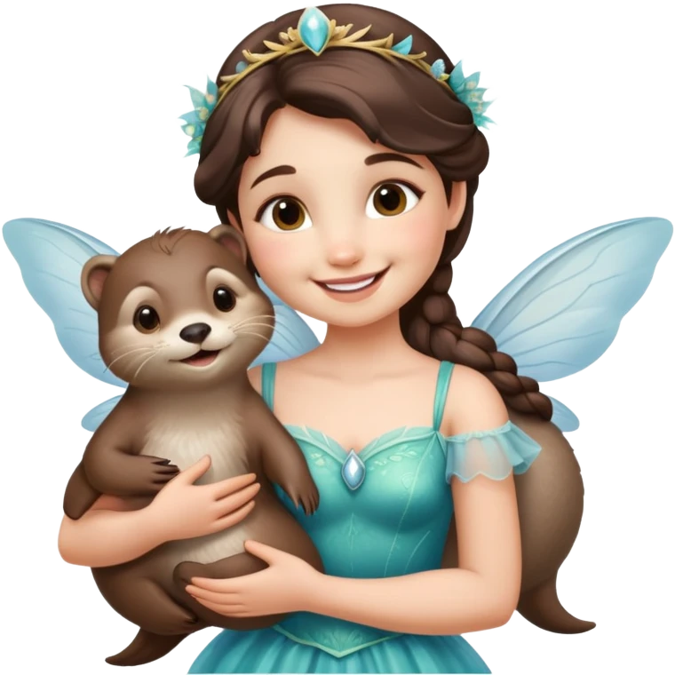 Zahnfee und Otter in liebe emoji
