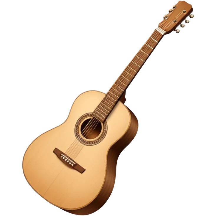 acoustic guitar with strings, musical instrument emoji
