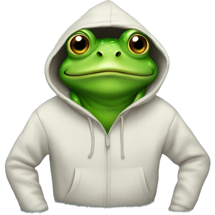Frog with hoodie  emoji