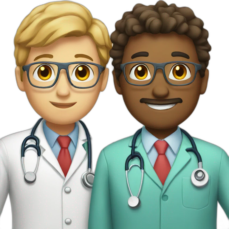 Two doctors in love emoji