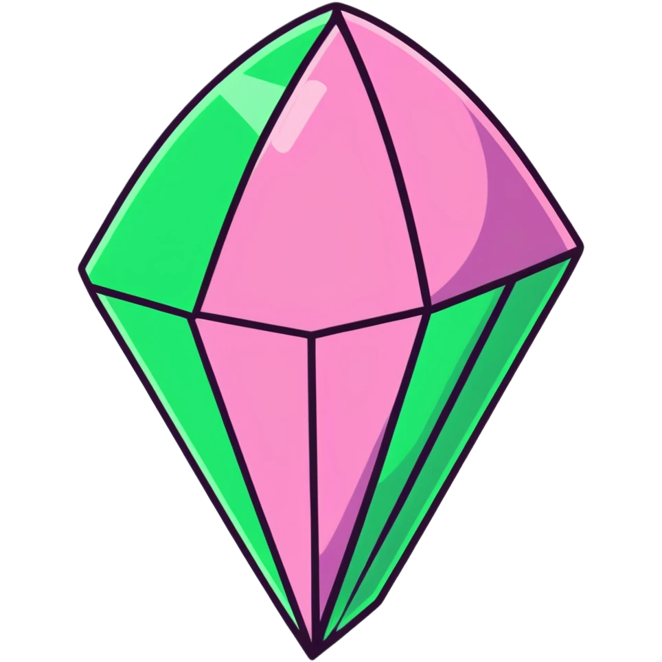 pink candy plumbob gem from The Sims emoji