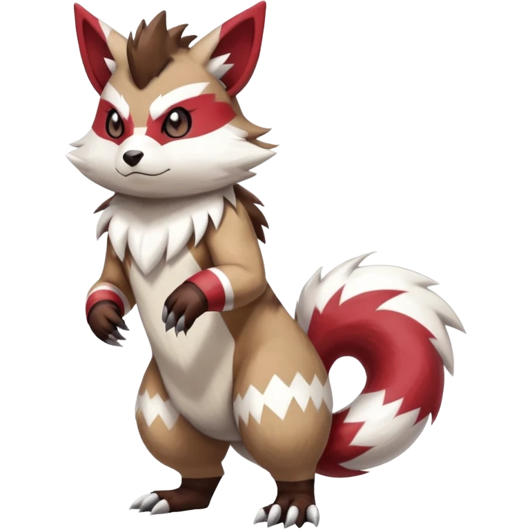  Zigzagoon-Furret-Zangoose-Hybrid (Full body) emoji