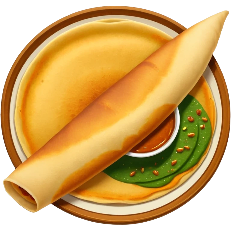 South Indian dish dosa emoji